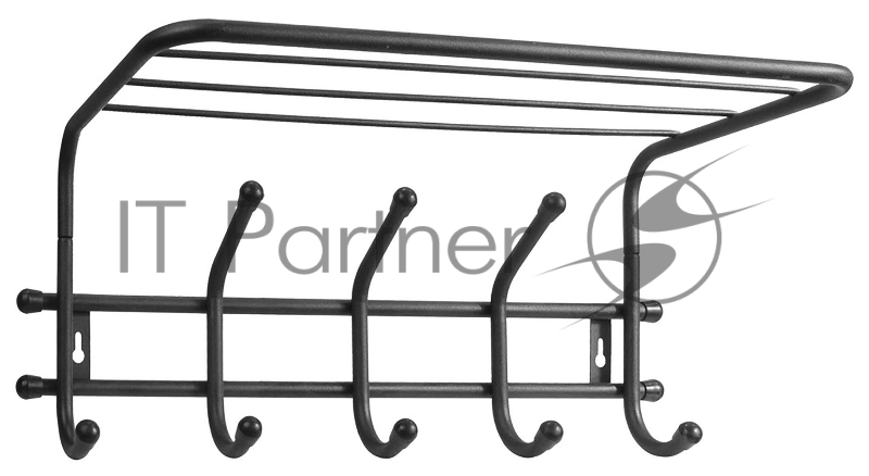 Вешалка настенная Исток Комфорт 5 ВНК52 черный наконечники черный сталь