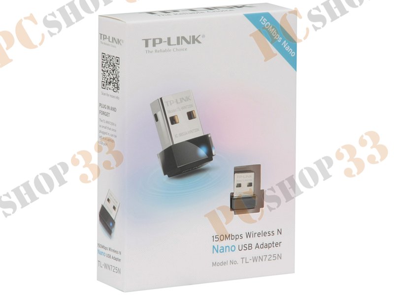 Сет.адаптер Wi-Fi 150Мбит/сек. TP-Link TL-WN725N 802.11b/g/n (USB2.0)