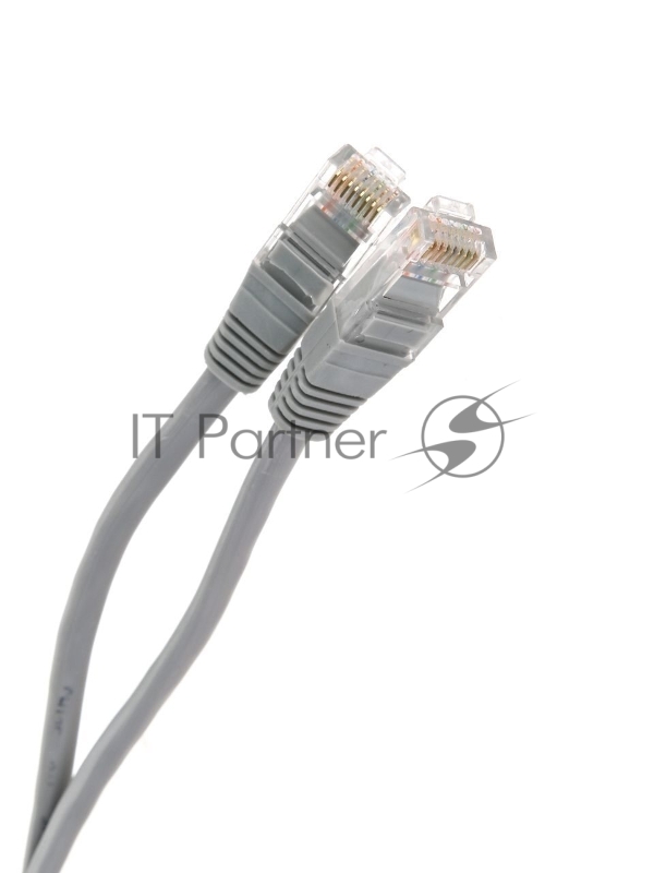 Патчкорд литой Telecom UTP кат.5е 30,0м серый