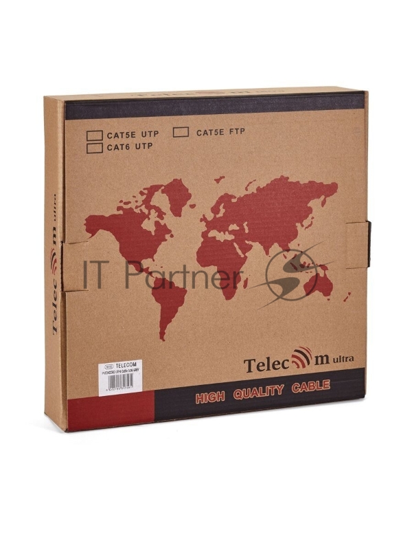 Патчкорд литой Telecom UTP кат.5e 50,0м серый
