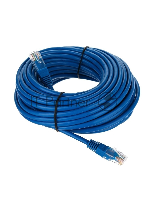 Патчкорд литой Telecom UTP кат.5е 15,0м синий