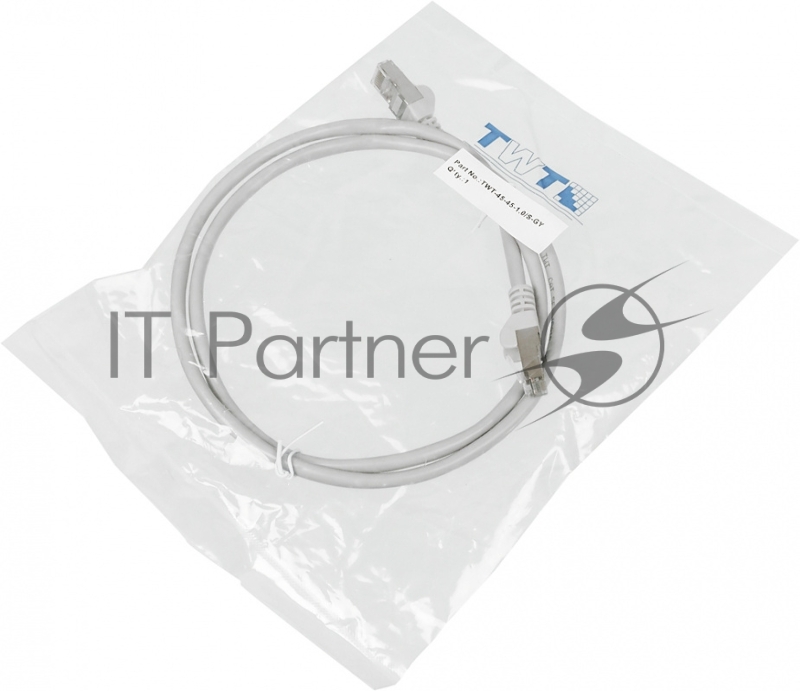Кабель Патч-корд Lanmaster TWT-45-45-1.0/S-GY вилка RJ-45-вилка RJ-45 кат.5е 1м серый LSZH (уп.:1шт)
