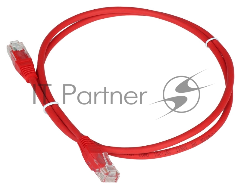 Патч-корд TWT UTP кат.5e, с заливными колпачками, 10.0 м, красный