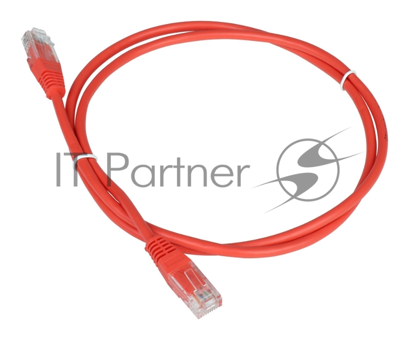 Патч-корд TWT UTP кат.5e, с заливными колпачками, 5.0 м, красный