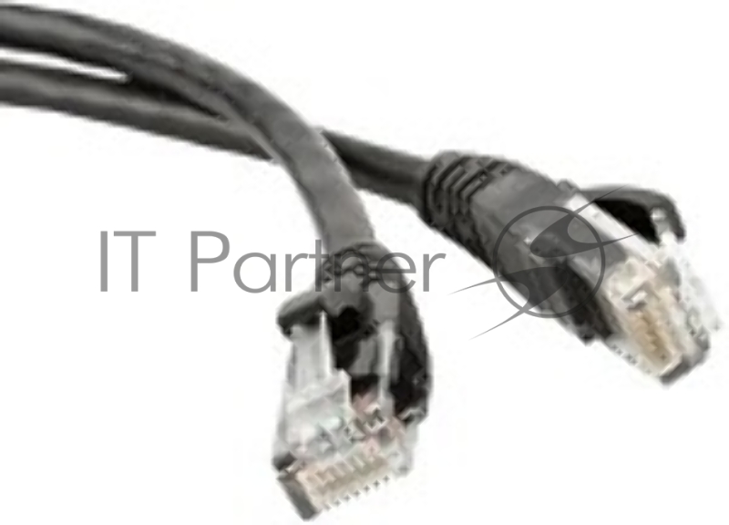 Патч-корд TWT UTP кат.5e, с заливными колпачками, 1.0 м, черный