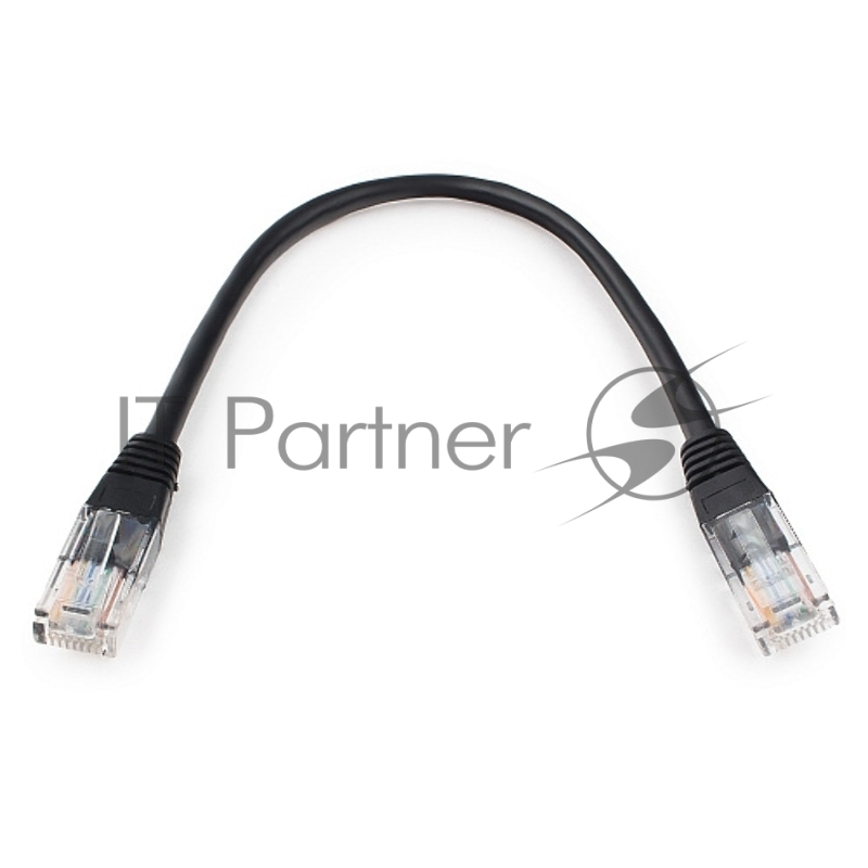 Патч-корд UTP Cablexpert кат.5e 0.25м, литой, многожильный (чёрный)