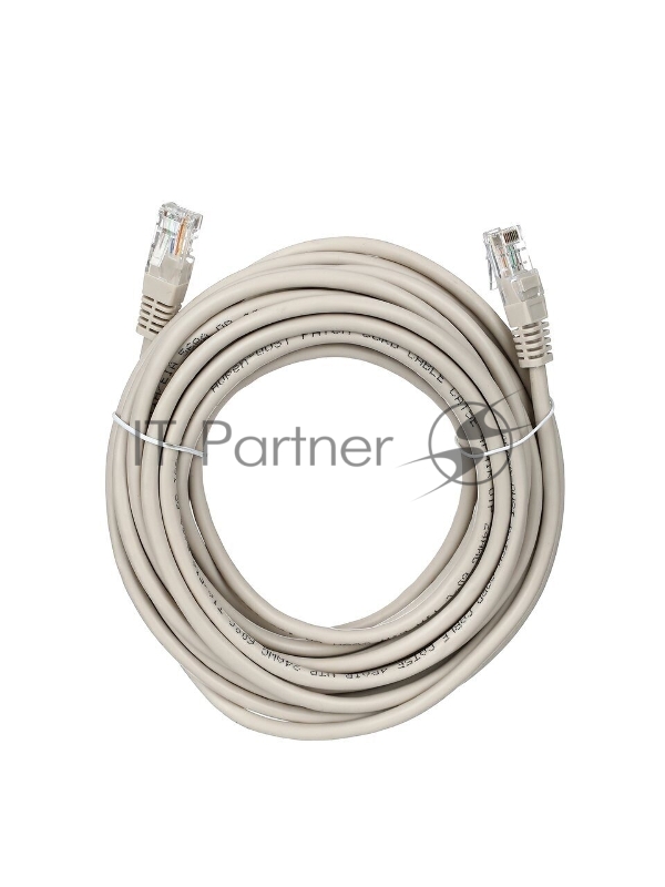 Патчкорд литой Aopen/Qust UTP кат.5е 7.5м серый