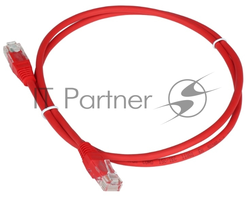 Патч-корд TWT UTP кат.5e, с заливными колпачками, 0.15 м, красный
