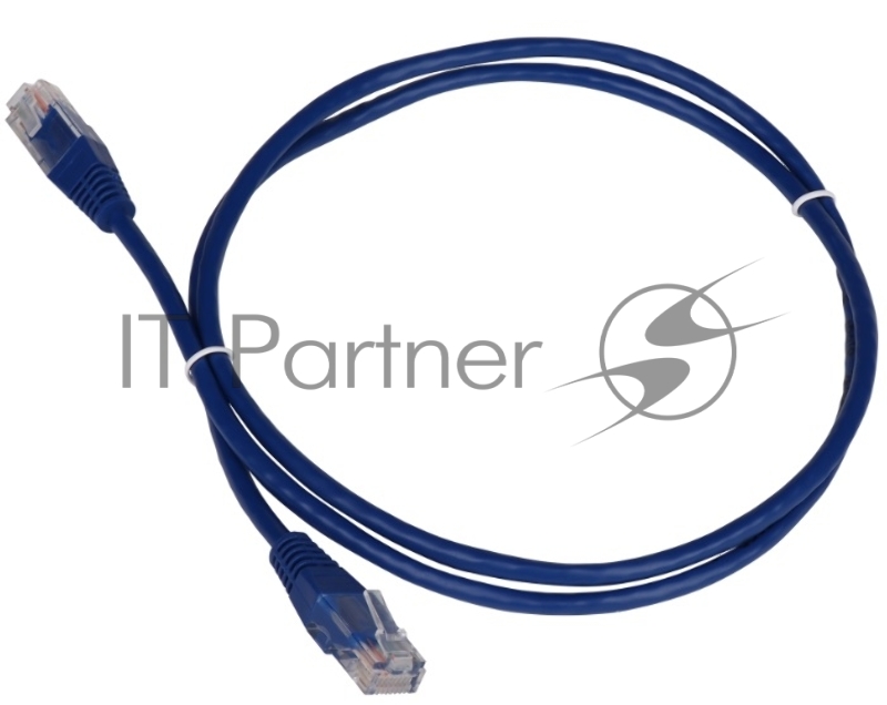 Патч-корд TWT UTP кат.5e, с заливными колпачками, 0.15 м, синий