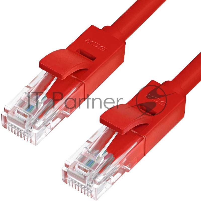 Патч-корд Greenconnect прямой, малодымный LSZH 2.0m UTP кат.5e, красный, 24 AWG, литой, ethernet high speed 1 Гбит/с, RJ45, T568B, GCR-50691 Greenconnect Патч-корд прямой, малодымный LSZH 2.0m UTP кат.5e, красный, 24 AWG, литой, ethernet high speed 1