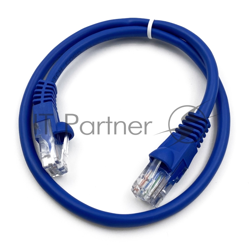 Патч-корд Buro cat5E molded 0.5м голубой RJ-45 (m)-RJ-45 (m)