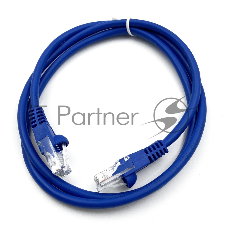 Патч-корд Buro cat5E molded 1м голубой RJ-45 (m)-RJ-45 (m)