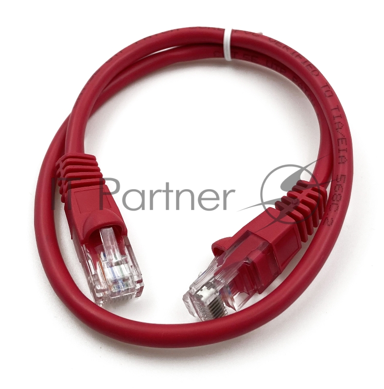 Патч-корд Buro cat5E molded 0.5м красный RJ-45 (m)-RJ-45 (m)