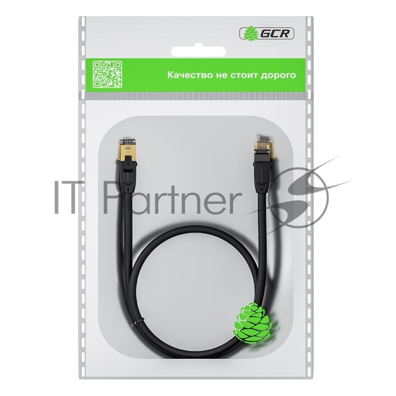 Патч-корд GCR PROF прямой 2.0m, FTP медь кат.6, позолоч. контакты и коннектор, 25 AWG, Deluxe ethernet high speed 10 Гбит/с, RJ45, T568B