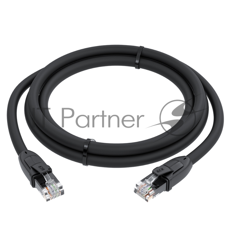 Патч-корд GCR прямой 5.0m UTP кат.6, черный, 24 AWG, ethernet high speed, RJ45, T568B, GCR-52534