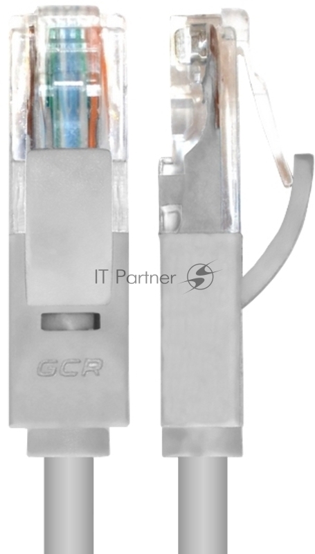 Патч-корд Greenconnect прямой 0.2m UTP кат.6, серый, 24 AWG, литой, GCR-LNC603-0.2m, ethernet high speed, RJ45, T568B