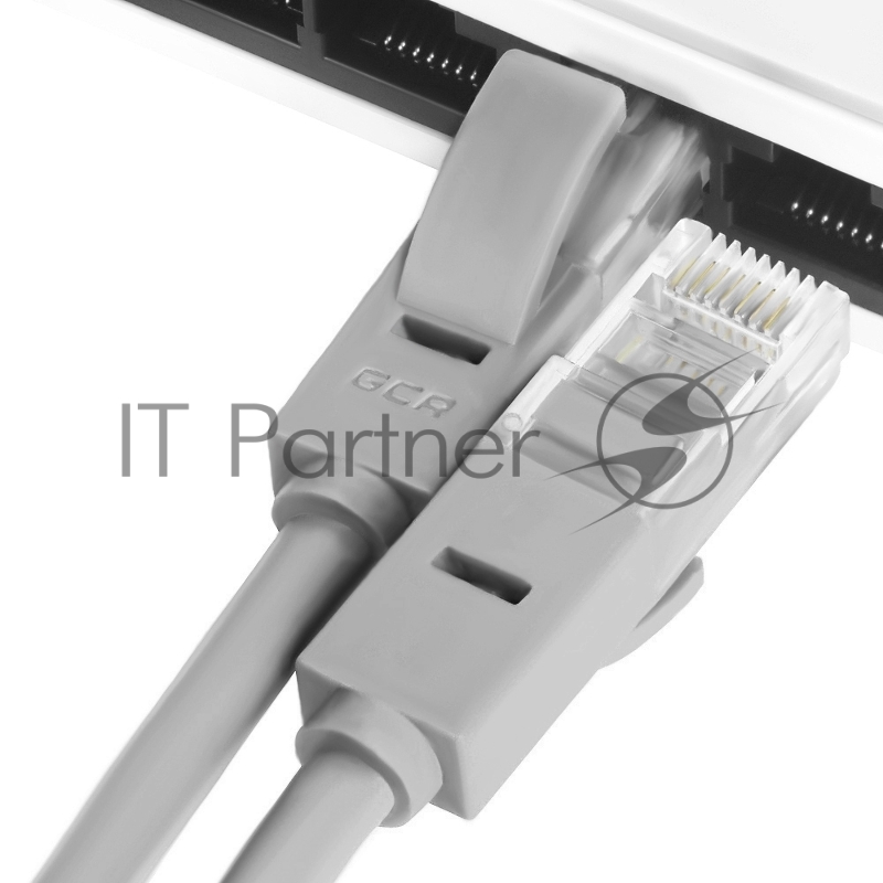 Патч-корд прямой GCR 0.1m UTP кат.6, серый, 24 AWG, литой, ethernet high speed, RJ45, T568B (GCR-LNC603-0.1m)