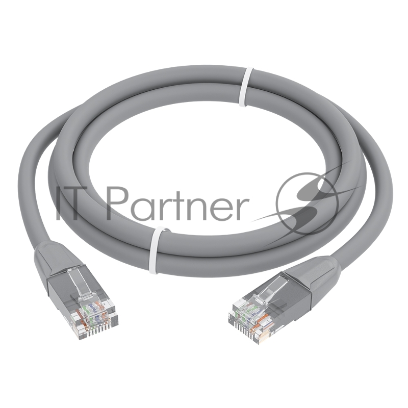 Патч-корд GCR прямой 3.0m LSZH UTP кат.6, серый, 24 AWG, литой без фиксатора, ethernet high speed, RJ45, T568B