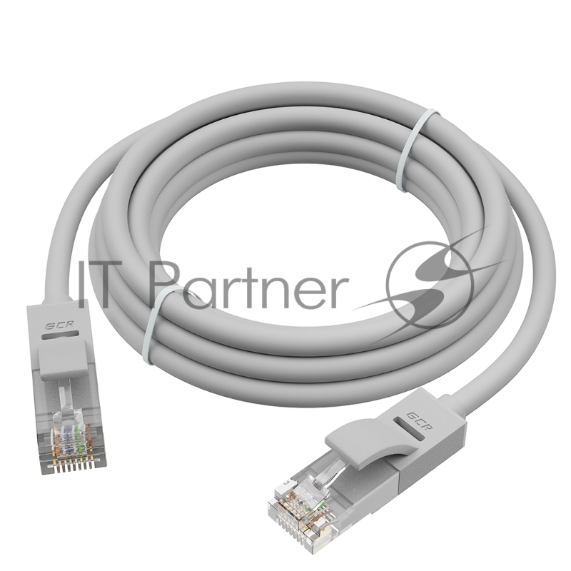 Патч-корд GCR прямой 14.0m UTP кат.5e, серый, позолоченные контакты, 24 AWG, литой, ethernet high speed 1 Гбит/с, RJ45, T568B, GCR-51517