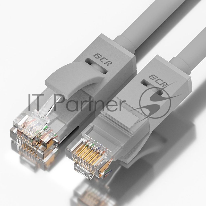 Патч-корд GCR прямой 14.0m UTP кат.5e, серый, позолоченные контакты, 24 AWG, литой, ethernet high speed 1 Гбит/с, RJ45, T568B, GCR-51517