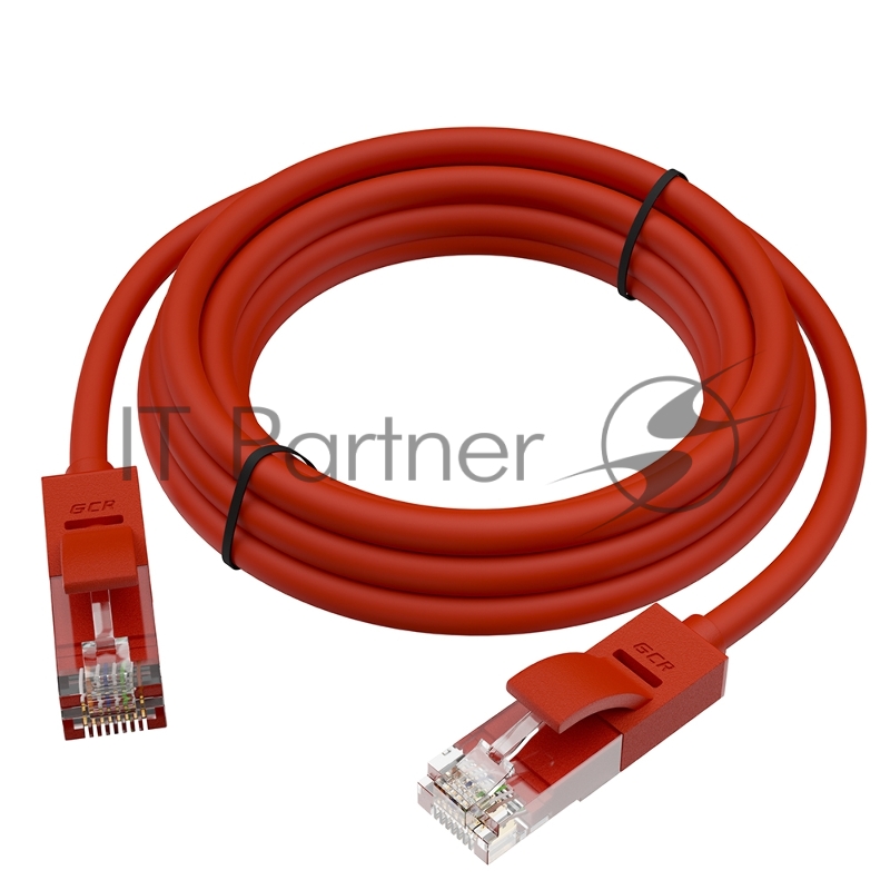 Патч-корд GCR прямой 35.0m UTP кат.5e, красный, позолоченные контакты, 24 AWG, литой, ethernet high speed 1 Гбит/с, RJ45, T568B, GCR-50946