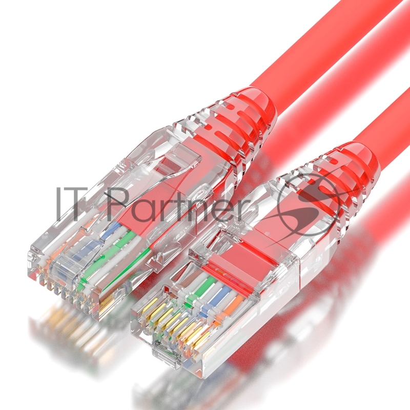 Патч-корд GCR 0.15m LSZH UTP кат.5e, красный, коннектор ABS, 24 AWG, ethernet high speed 1 Гбит/с, RJ45, T568B, GCR-52939