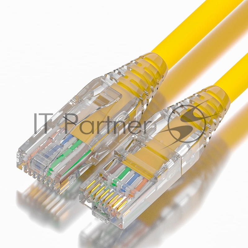 Патч-корд GCR 0.3m LSZH UTP кат.5e, желтый, коннектор ABS, 24 AWG, ethernet high speed 1 Гбит/с, RJ45, T568B, GCR-53260