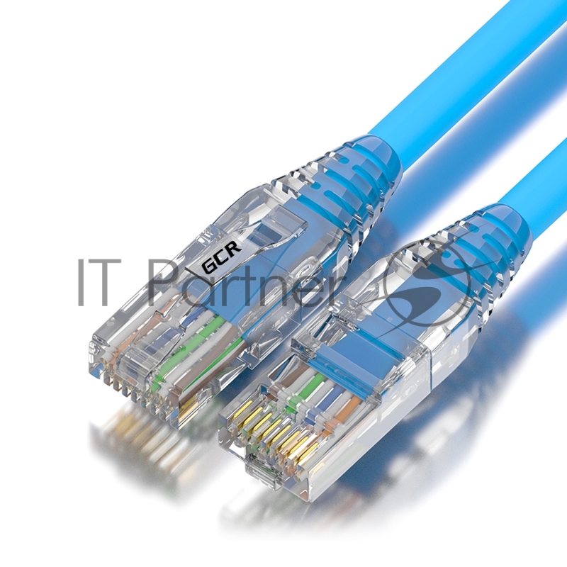 Патч-корд GCR 1.5m LSZH UTP кат.5e, синий, коннектор ABS, 24 AWG, ethernet high speed 1 Гбит/с, RJ45, T568B, GCR-52629