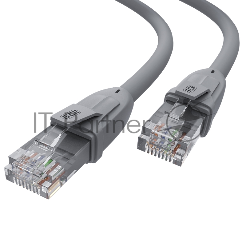 Патч-корд GCR прямой 0.3m UTP кат.6, серый, 24 AWG, ethernet high speed, RJ45, T568B, GCR-52541