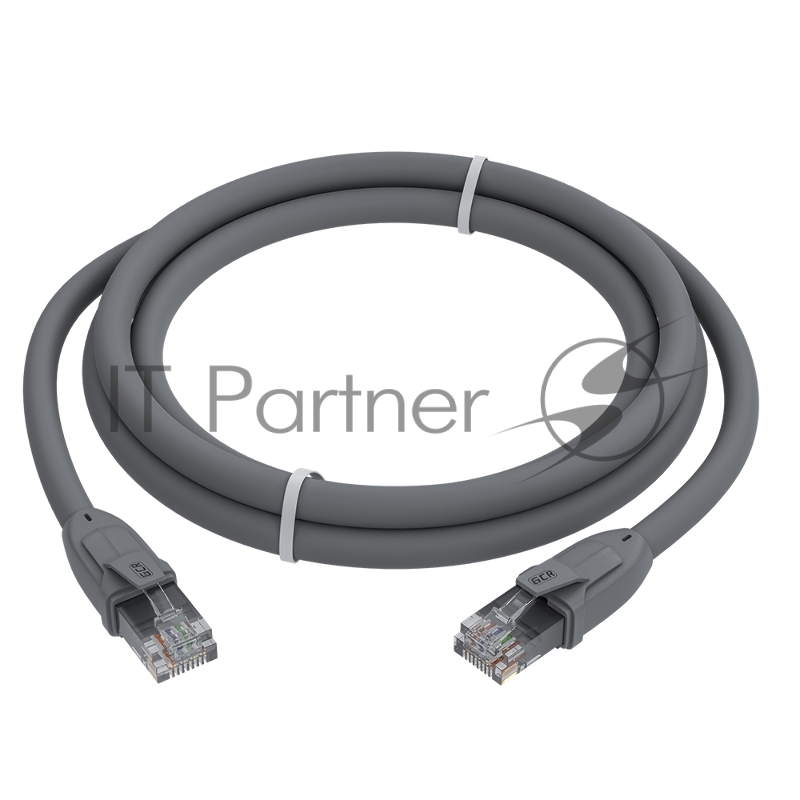 Патч-корд GCR прямой 5.0m UTP кат.6, серый, 24 AWG, ethernet high speed, RJ45, T568B, GCR-52595