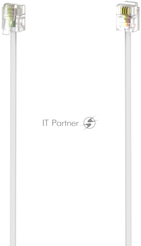 Кабель Hama H-201133 00201133 RJ-11 (f) RJ-11 (f) 3м белый (упак.:1шт)