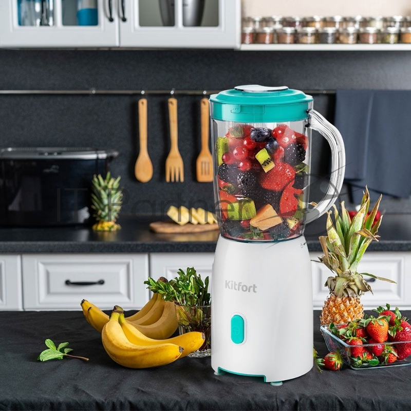Блендер стационарный Kitfort КТ-3069-3 200Вт белый/бирюзовый