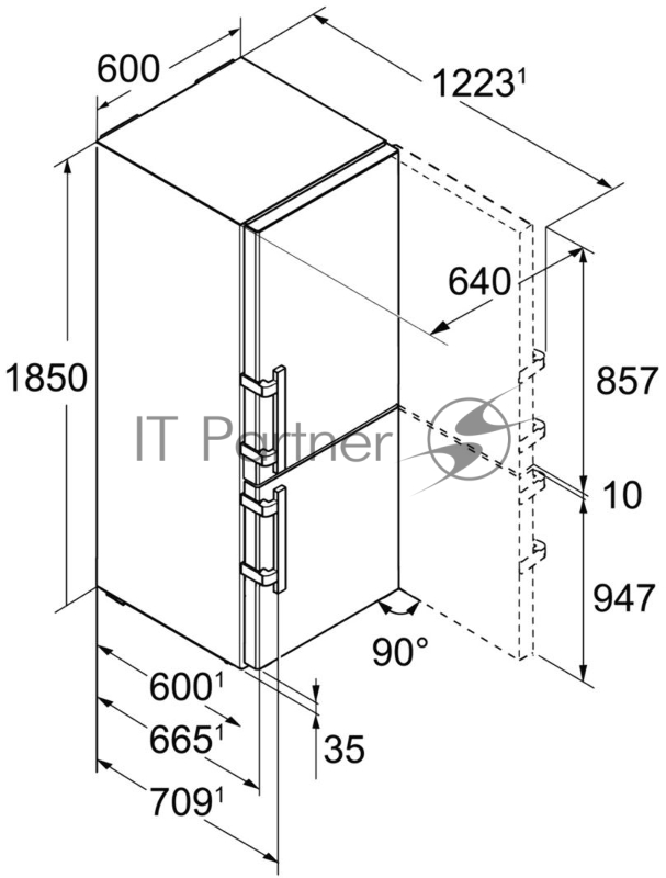 Холодильник Liebherr SBNes 4285 нержавеющая сталь (двухкамерный)
