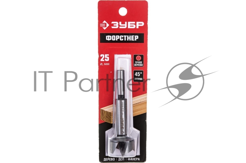 Сверло Зубр Форстнера по дереву, Мастер d=25мм 2993-25_z01