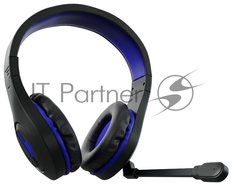 Наушники с микрофоном Оклик GMNG HS-L325G Blue черный/синий 2.2м мониторные оголовье (1533545)