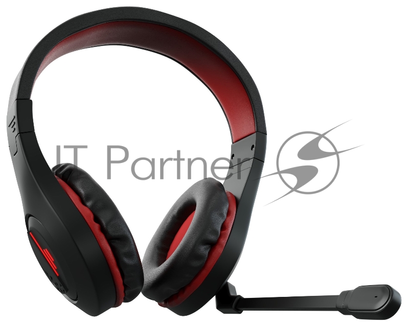 Наушники с микрофоном Оклик GMNG HS-L325G черный/красный 2.2м мониторные оголовье (1533553)