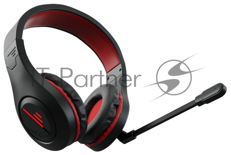 Наушники с микрофоном Оклик GMNG HS-L325G черный/красный 2.2м мониторные оголовье (1533553)