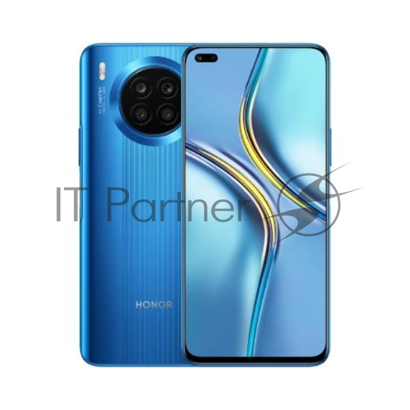 Смартфон Honor 50 Lite 128Gb 6Gb синий моноблок 3G 4G 2Sim 6.67 1080x2376 Android Q 64Mpix 802.11 a/b/g/n/ac NFC GPS GSM900/1800 GSM1900 TouchSc