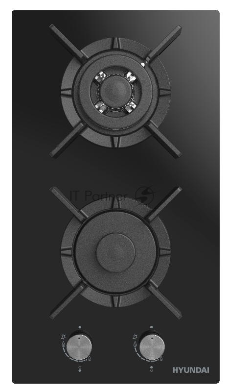 Газовая варочная поверхность Hyundai HHG 3237 BG нержавеющая сталь