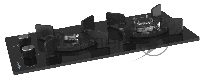 Газовая варочная поверхность Hyundai HHG 3237 BG нержавеющая сталь