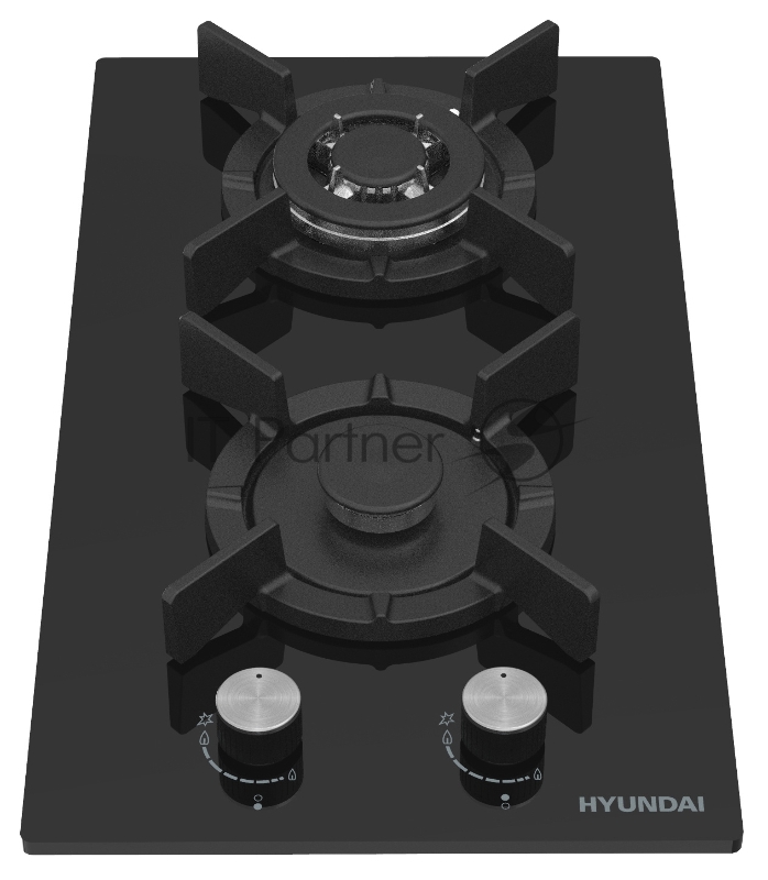 Газовая варочная поверхность Hyundai HHG 3237 BG нержавеющая сталь