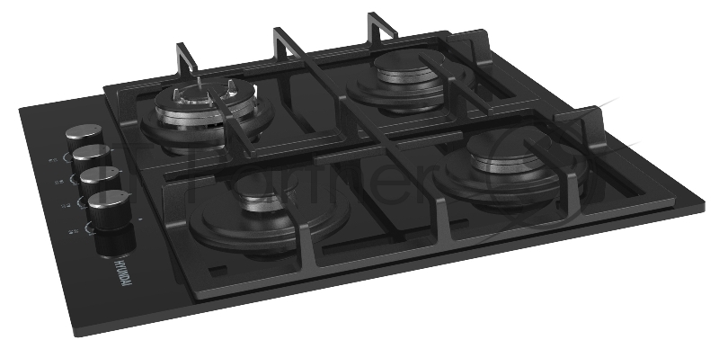 Газовая варочная поверхность Hyundai HHG 6435 BG черный