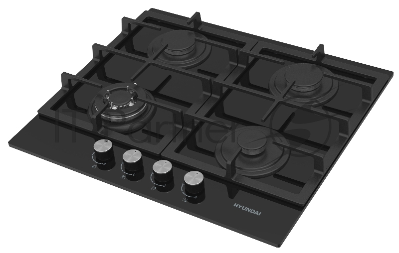Газовая варочная поверхность Hyundai HHG 6435 BG черный