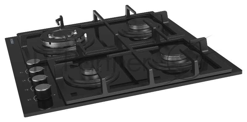 Газовая варочная поверхность Hyundai HHG 6436 BG черный