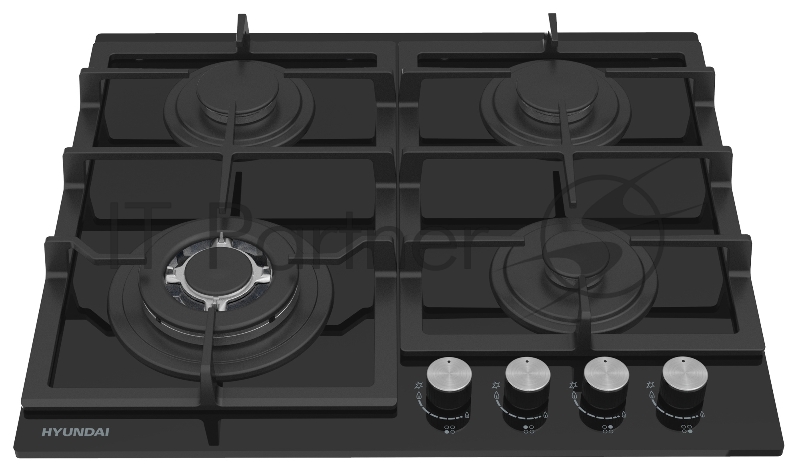 Газовая варочная поверхность Hyundai HHG 6436 BG черный