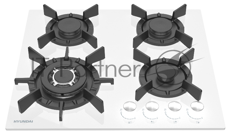 Газовая варочная поверхность Hyundai HHG 6437 WG белый