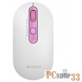 Мышь A4Tech Fstyler FG20 Sakura белый/розовый оптическая (2000dpi) беспроводная USB (4but)