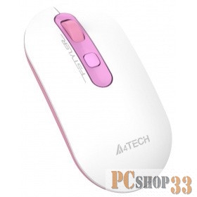 Мышь A4Tech Fstyler FG20 Sakura белый/розовый оптическая (2000dpi) беспроводная USB (4but)
