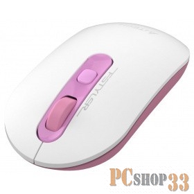 Мышь A4Tech Fstyler FG20 Sakura белый/розовый оптическая (2000dpi) беспроводная USB (4but)