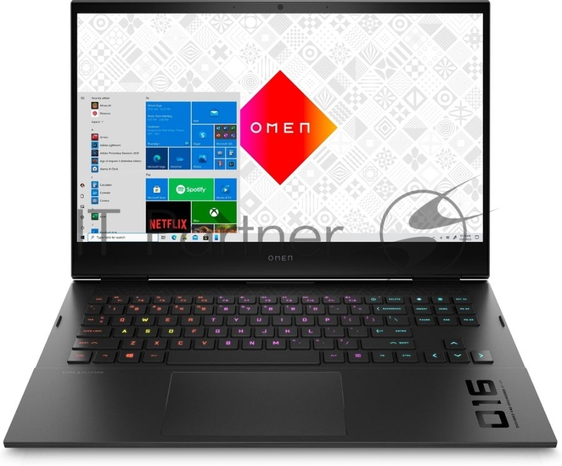 Ноутбук 16.1 IPS FHD HP Omen 16-c0045ur silver (AMD Ryzen 7 5800H/16Gb/1Tb SSD/3070 8Gb/DOS) (4E1R9EA)